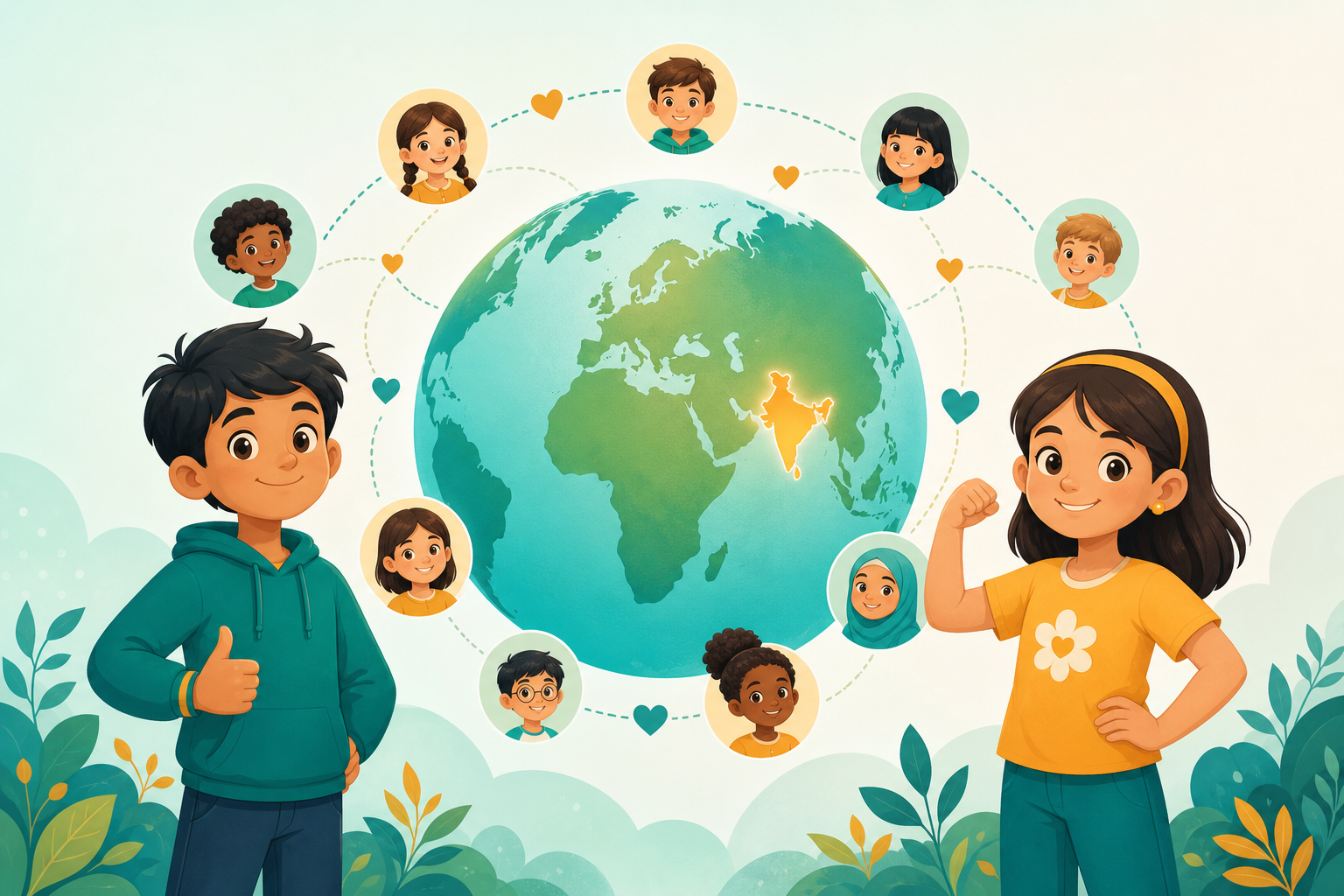 Boy and girl united in a global child safety movement rooted in India